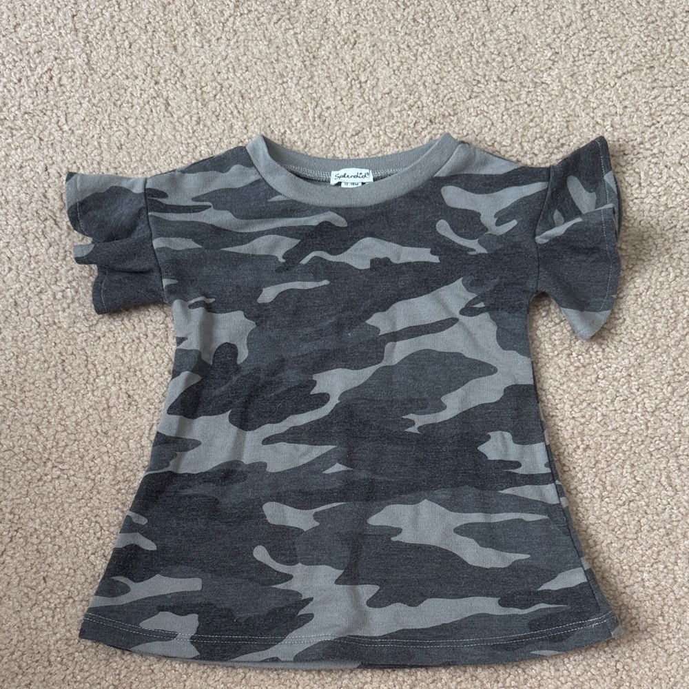 Splendid Gray Camo Kids Tee